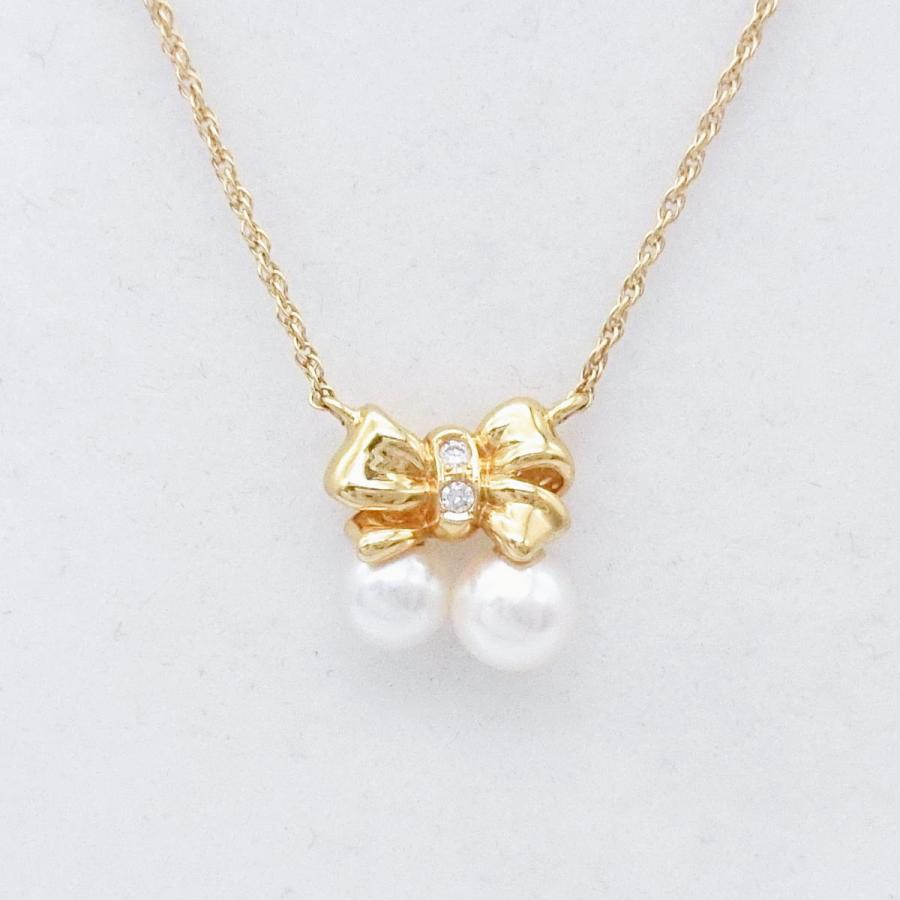 美品　K18　TASAKI　パール　ダイヤ　ネックレス TASAKI（タサキ） 【送料無料】タサキ 田崎真珠 TASAKI K18 パール