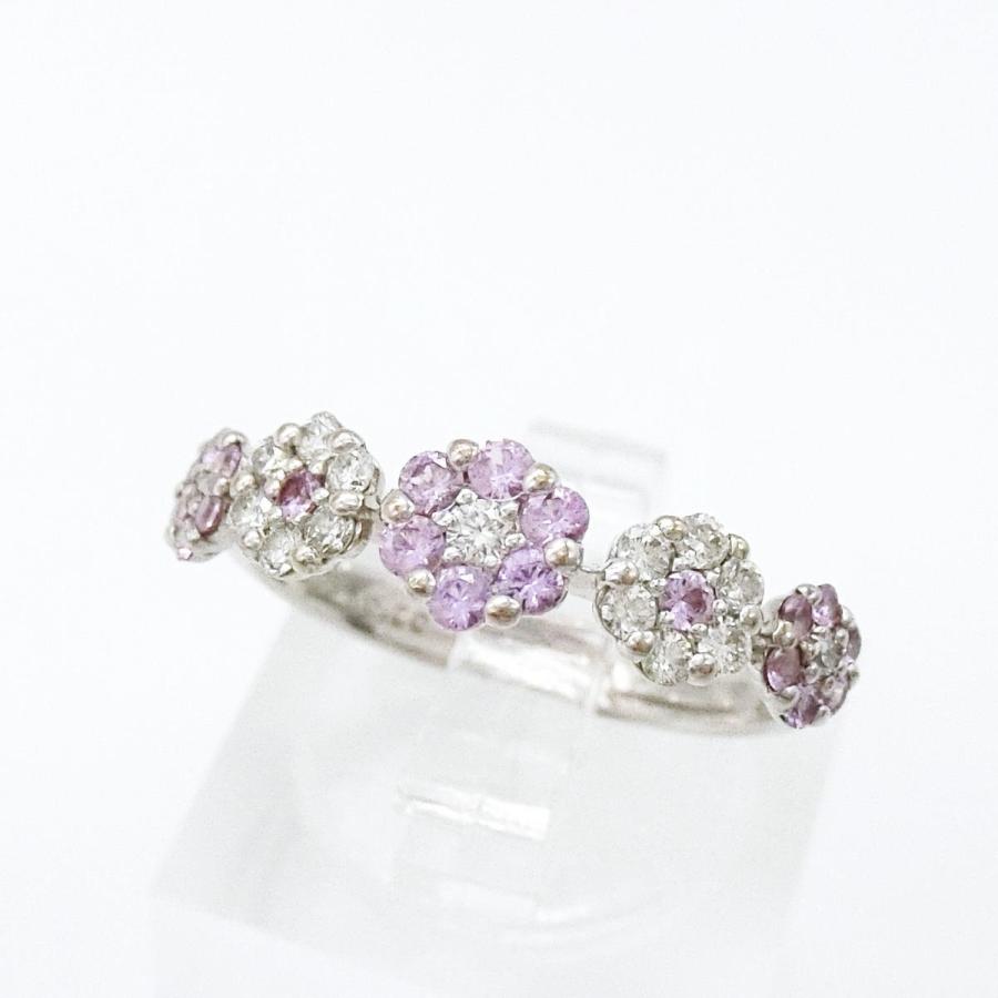 ポンテヴェキオピンクサファイアフラワーリング