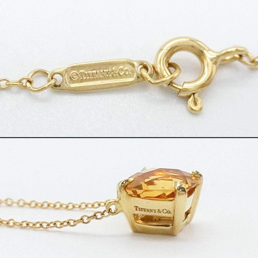【美品】ティファニー スパークラー シトリン ネックレス シルバー 925 TIFFANY&Co. 【送料無料】ティファニー 750YG スパークラー