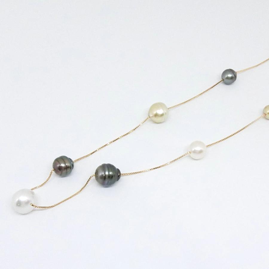 TASAKI 【送料無料】タサキ 田崎真珠 K18 マルチカラーバロックパール