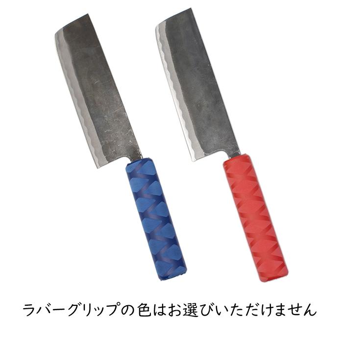 黒打収穫包丁 両刃 ラバーグリップ ケース付 (株)コジマ 野菜切 白菜切