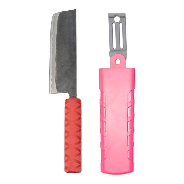 黒打収穫包丁 両刃 ラバーグリップ ケース付 (株)コジマ 野菜切 白菜切