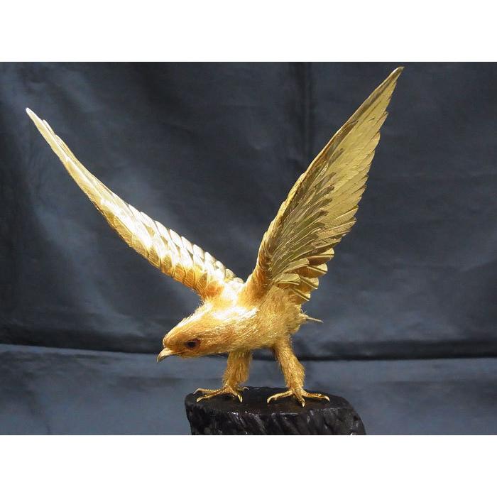 純銀製 白鷹 光則作 送料無料】 銀製 白鷹 F 50g / 光則（銀工芸） 高級