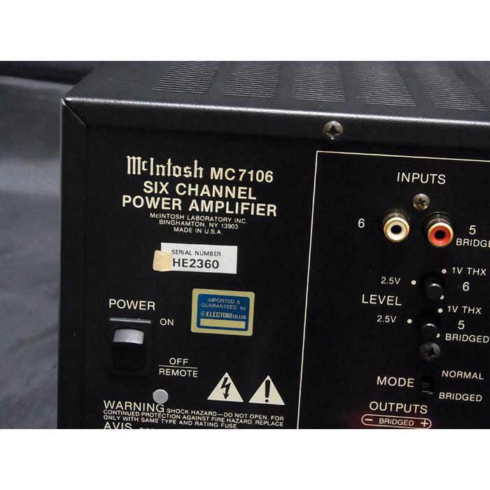 中古】【良品】 McIntosh マッキントッシュ MC7106 パワーアンプ 本体
