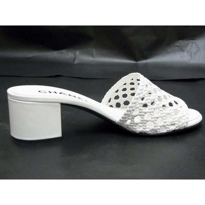 未使用 新品】 CHANEL シャネル 2021年 G37405 ミュール ホワイト  