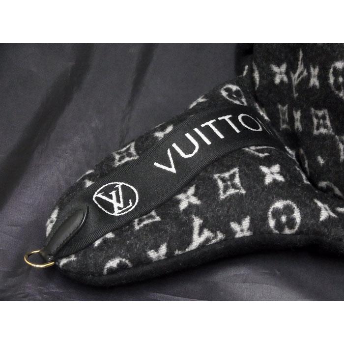 【新品同様 S品】 LOUIS VUITTON ルイヴィトン シャプカ・キャリーオン モノグラム M77305 Mサイズ 帽子 パイロットキャップ  ウール ブラック