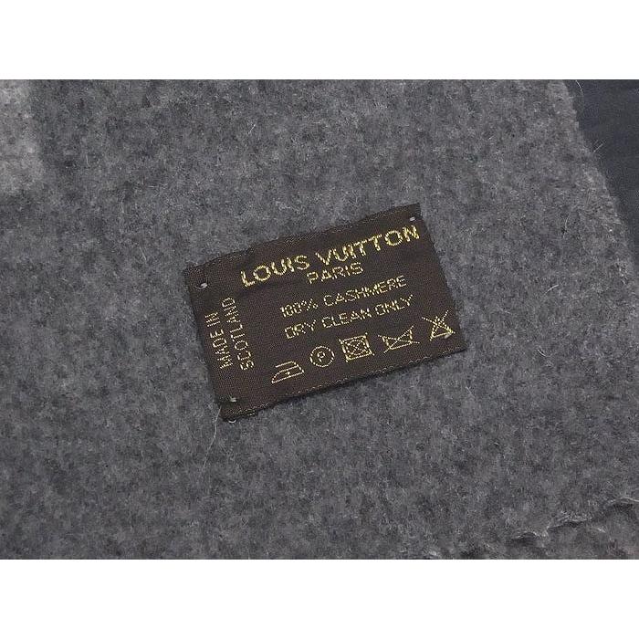 【美品】【中古】ルイヴィトン・LOUIS VUITTONエシャルプ・バローダカシミヤ100% マフラーM71294 グレー :t-29