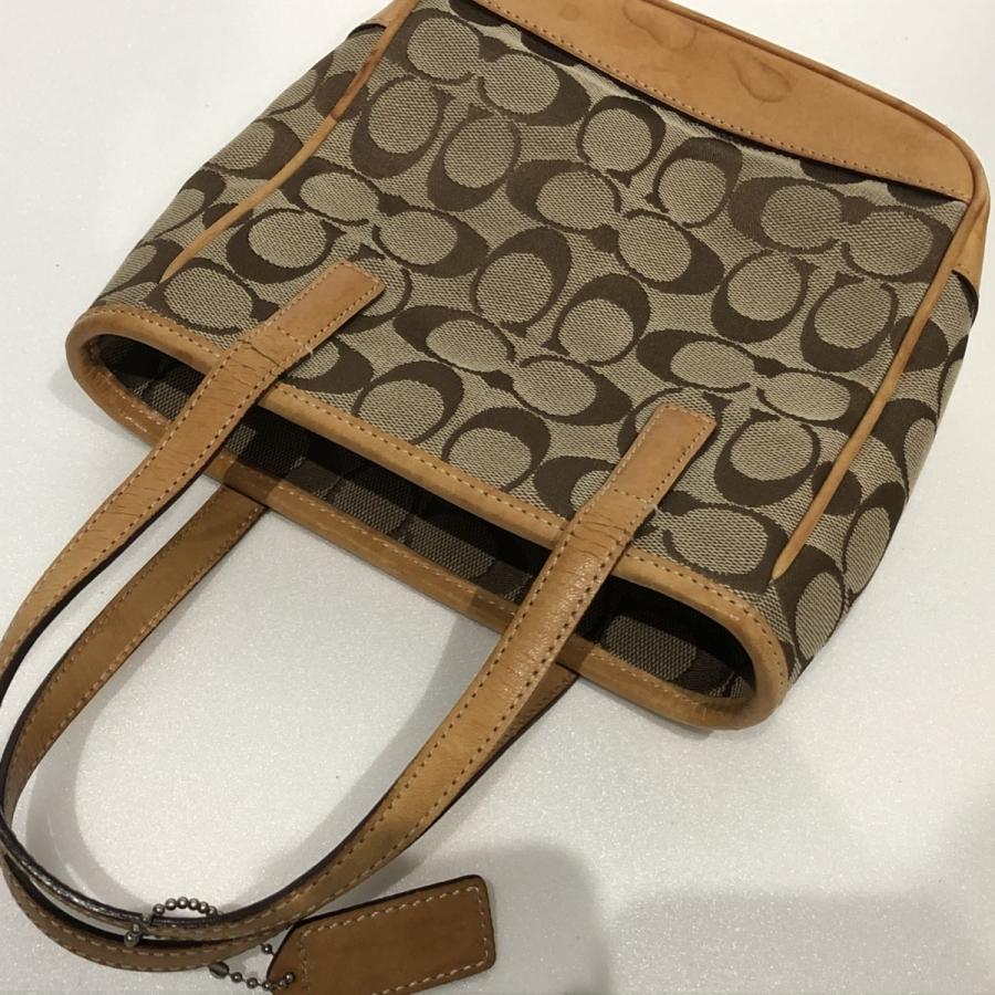 COACH コーチ シグネチャー キャンバス×レザー 6087 ミニトートバッグ  