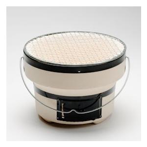 卓上焼肉七輪　セット網2炭はさみ　くろ | 