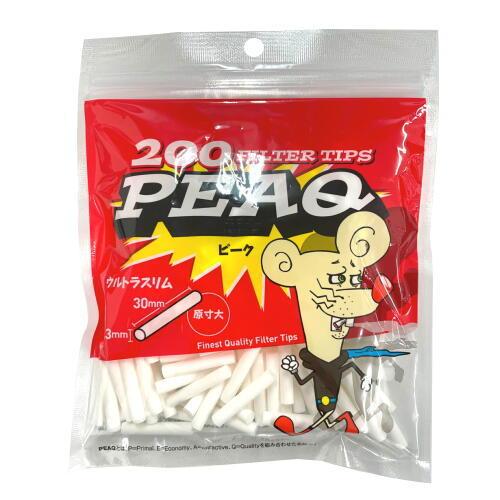 手巻きタバコ用【PEAQ】ピーク スリム200個入（直径6mm✖️30mm)30袋 PEAQ ピーク 200 ウルトラスリム 手巻きタバコ用フィルター 約200個
