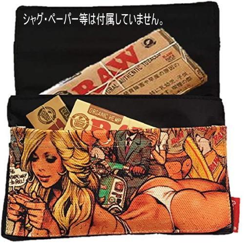 20thロッキンジェリービーン☆コラボ ポーチ RAW ロー ガール シャグポーチ 喫煙具 ロウ ロッキンジェリービーン
