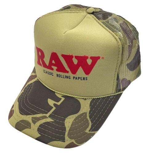 RAW メッシュキャップ フリーサイズ 迷彩 カーキグリーン カモフラ