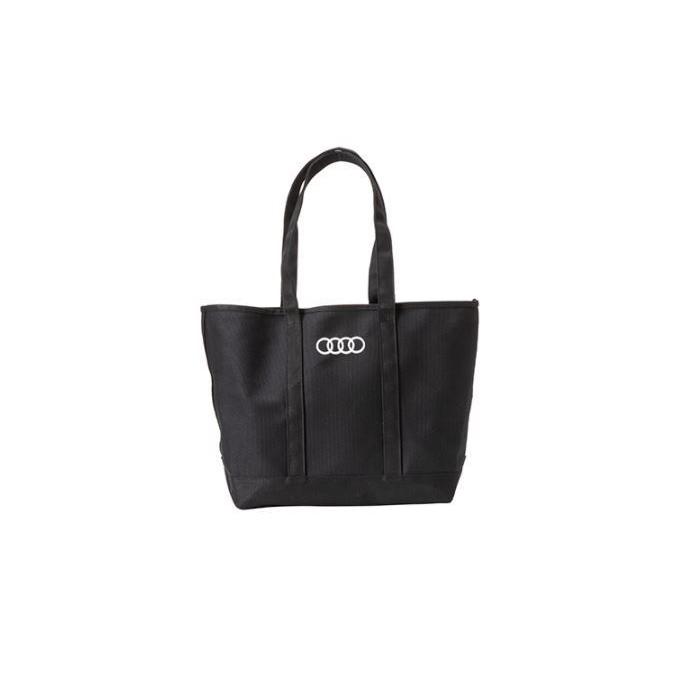 【6/16迄出品！】Audi トートバッグ ホワイト ブラック アウディ Audiトートバッグ L（ホワイト・ブラック） : SHIFT FACTORY