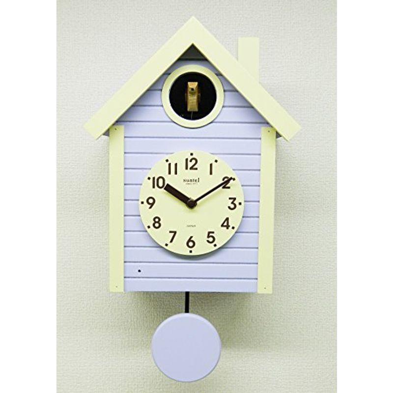 さんてる Suntel 掛け時計 ラベンダー 405 240 140mm インテリア時計 国産 手作り 国産 Sq03ld