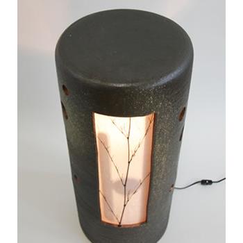 信楽焼 風の水琴洞夢 短冊 癒しのあかりと風鈴の音色が幻想的な空間を