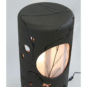 信楽焼 風の水琴洞夢 月うさぎ 癒しのあかりと風鈴の音色が幻想