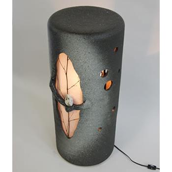 信楽焼 風の水琴洞夢 ふくろう 癒しのあかりと風鈴の音色が幻想的な