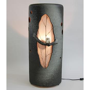 未使用品】壱彦 信楽焼 風鈴 照明 風の水琴洞夢 ふくろう ak-0064