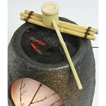 信楽焼 つくばい水月かけひ 陽炎 水音の電動ツクバイ 循環式 陶器