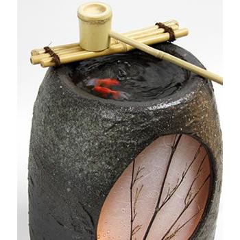 信楽焼 つくばい水月かけひ 陽炎 水音の電動ツクバイ 循環式