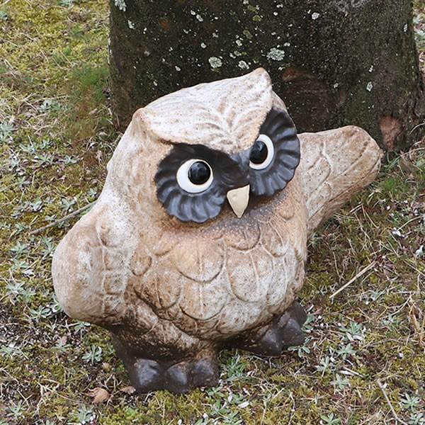 信楽焼 ふくろう 陶器 フクロウ 置物 かわいい おしゃれ ギフト 玄関