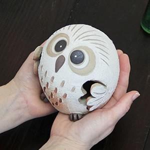 信楽焼 ふくろう 陶器 フクロウ 置物 かわいい おしゃれ ギフト 玄関