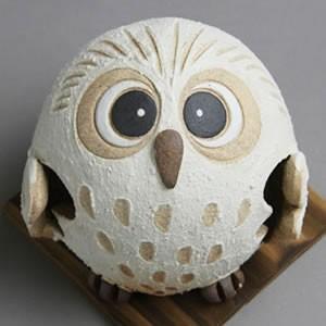 信楽焼 ふくろう 陶器 フクロウ 置物 かわいい おしゃれ ギフト 玄関