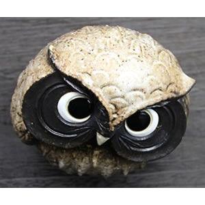 信楽焼 ふくろう 陶器 フクロウ 置物 かわいい おしゃれ ギフト 玄関 インテリア 庭 新築祝 開店祝 縁起物 5号首かしげ(粉引) fu-0132 | ブランド登録なし | 04