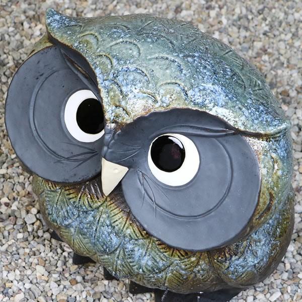 信楽焼 ふくろう 陶器 フクロウ 置物 かわいい おしゃれ ギフト 玄関