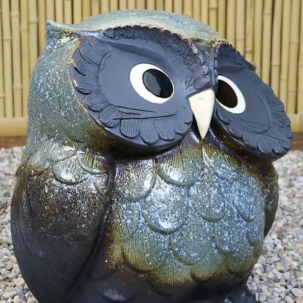信楽焼 ふくろう 陶器 フクロウ 置物 かわいい おしゃれ ギフト 玄関