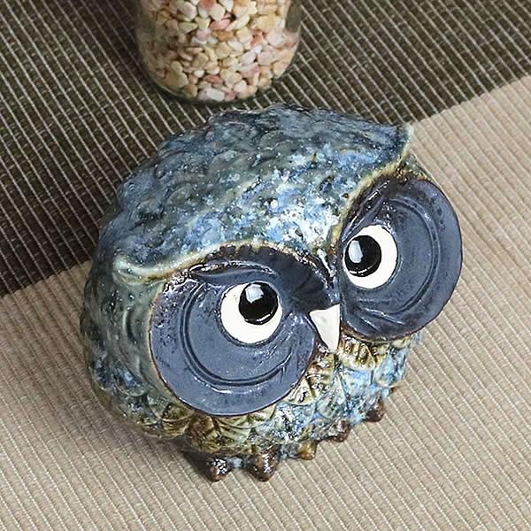 信楽焼 ふくろう 陶器 フクロウ 置物 かわいい おしゃれ ギフト 玄関