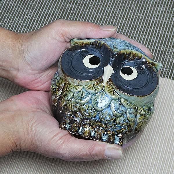 信楽焼 ふくろう 陶器 フクロウ 置物 かわいい おしゃれ ギフト 玄関