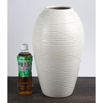 信楽焼　風来窯　瀧本湖久　花入れ　　　花器ロング　高さ49cm　インテリア 信楽焼 白窯変コンガ花入れ 花入れ 和風 インテリア 花瓶 花器 ギフト