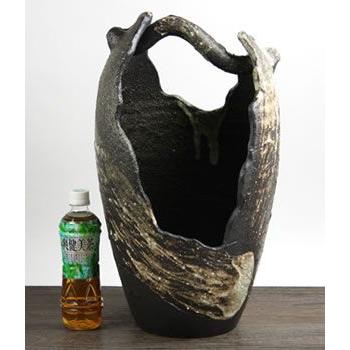 信楽焼 杏 和風 癒し 壷 つぼ 花瓶 花器 陶器 花入れ インテリア ha