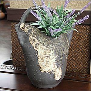 信楽焼 さつき花器 和風 癒し 壷 つぼ 花瓶 花器 陶器 花入れ 陶器 インテリア ha-0173