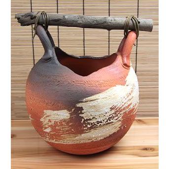 信楽焼 ほおづき花器 和風 癒し 壷 つぼ 花瓶 花器 陶器 花入れ