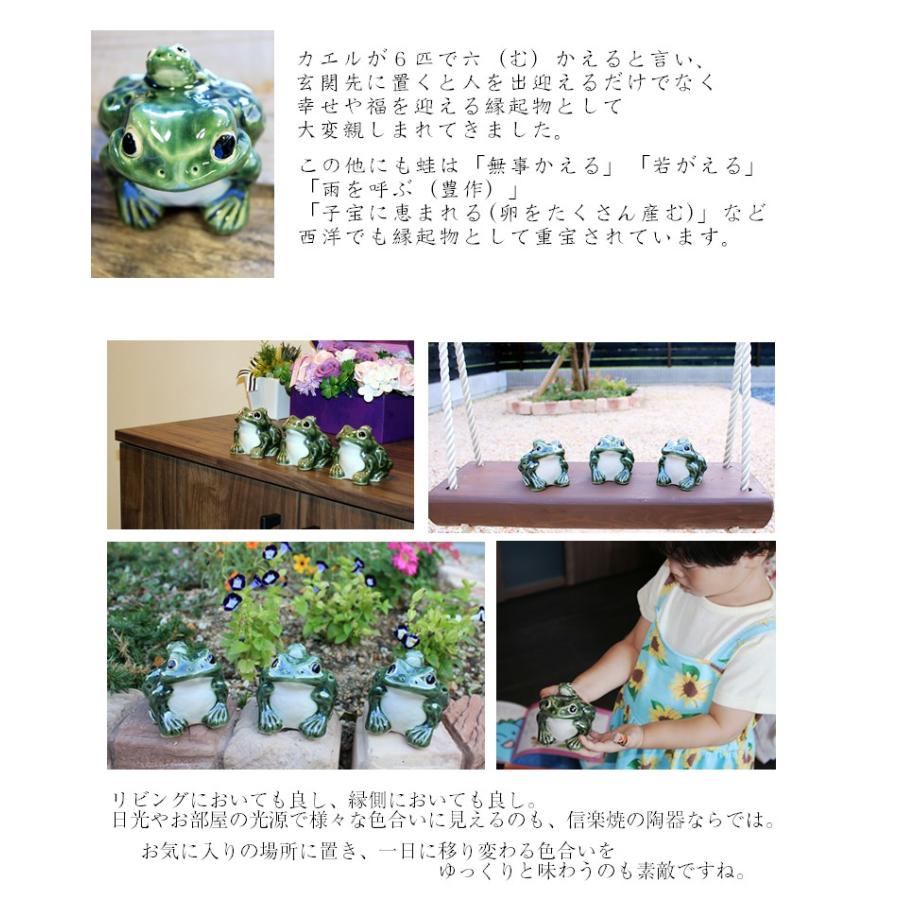信楽焼 蛙 置物 かえる 陶器 縁起物 かわいい カエル おしゃれ ギフト