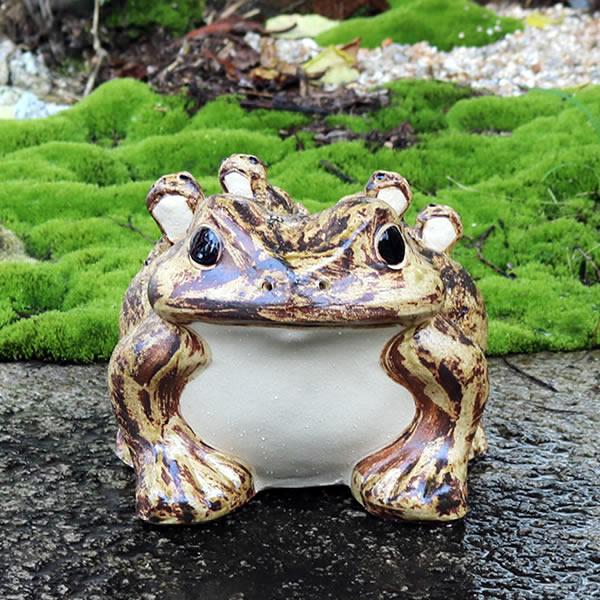 蛙置物 信楽焼 蛙 置物 かえる 陶器 縁起物 かわいい カエル おしゃれ ギフト
