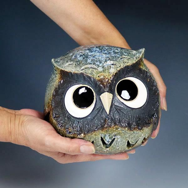 信楽焼 蚊やり 蚊取り ふくろう蚊やり器 陶器 蚊やり器 蚊遣り器