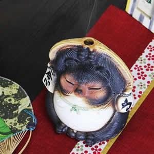 信楽焼 蚊やり 蚊取り タヌキ蚊やり器 陶器 蚊やり器 蚊遣り器 焼き物