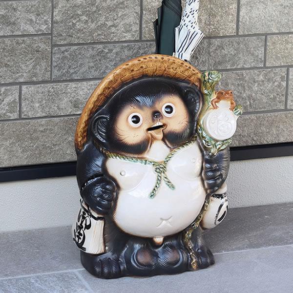 『ちょろすけ』信楽焼傘立て17000円→格安 傘立て 陶器 信楽焼 おしゃれ たぬき カエル 蛙 傘入れ モダン