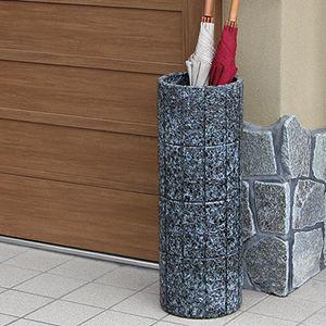 ブランド登録なし - 傘立て 瀬戸もの かっこ良い 信楽焼 かさたて 和風 傘入れ 今めかしい 入り口・入口 建造祝 か細い 差し上げ物 分かりやすい 開店祝 黒透かし彫り飾りつけ長傘立て kt-0124 家具、インテリア-傘立て