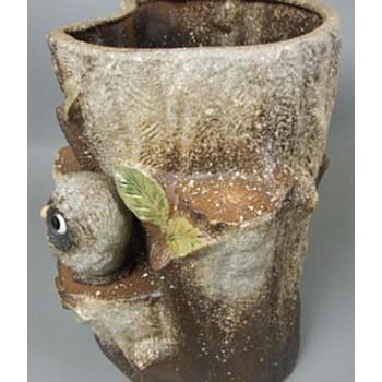 傘立て 陶器 信楽焼 おしゃれ フクロウ 傘入れ モダン シンプル 玄関