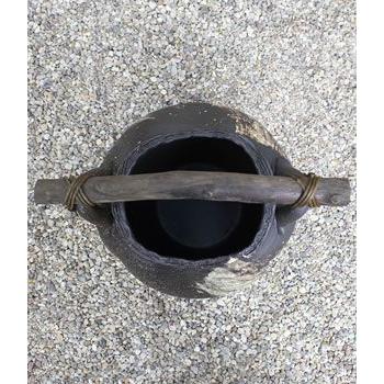 傘立て 陶器 おしゃれ 信楽焼 かさたて 和風 傘入れ モダン 黒 玄関 新築祝 ギフト シンプル 開店祝 流木付き刷毛目傘立て kt-0184_4