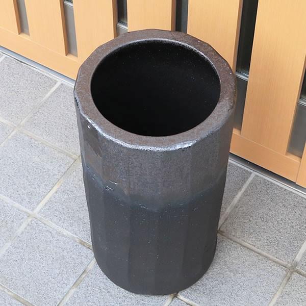 傘立て 陶器 おしゃれ 信楽焼 かさたて 和風 傘入れ モダン 黒 玄関