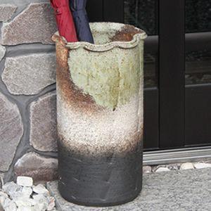 傘立て 陶器 おしゃれ 信楽焼 かさたて 和風 傘入れ モダン 玄関 新築祝 スリム ギフト 開店祝 シンプル 古陶波口傘立て kt-0205