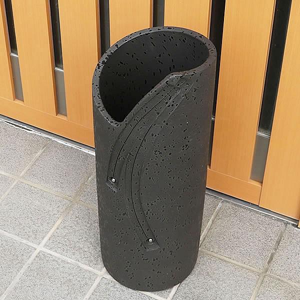 傘立て 陶器 おしゃれ 信楽焼 かさたて 和風 傘入れ モダン 黒 玄関