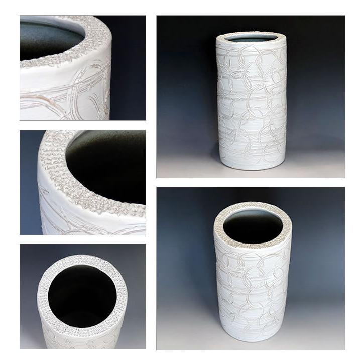 傘立て 陶器 おしゃれ 信楽焼 かさたて 和風 傘入れ モダン 白 玄関