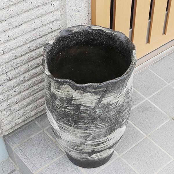 傘立て 陶器 おしゃれ 信楽焼 かさたて 和風 傘入れ モダン 黒 玄関