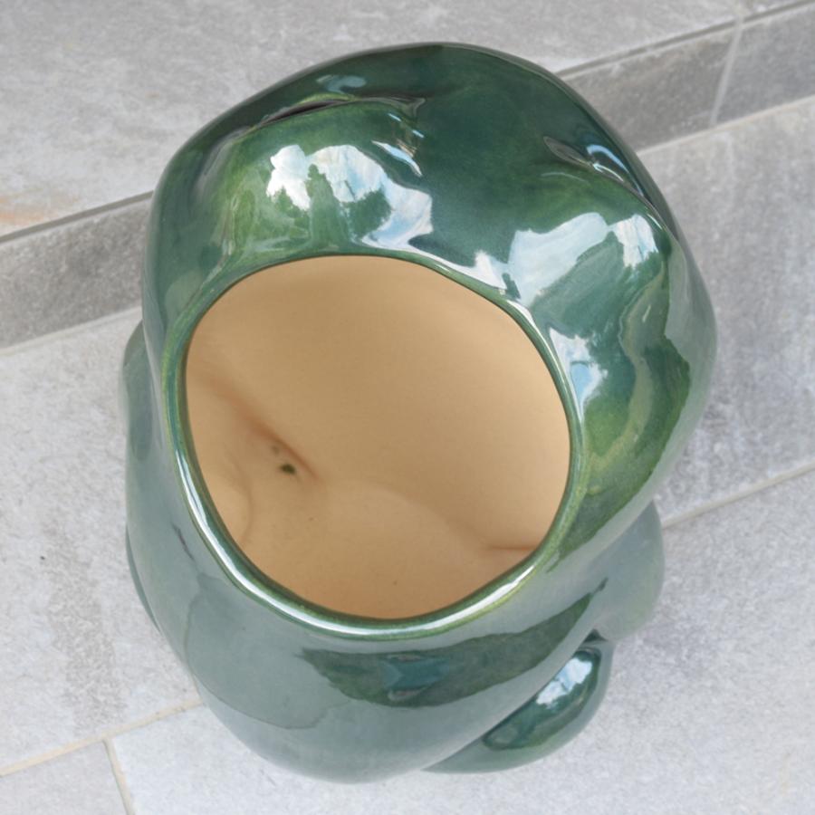 うさこ信楽焼傘立て 緑釉壺型 高さ５３cm 傘立て 陶器 おしゃれ 信楽焼 かさたて 和風 傘入れ モダン つぼ型